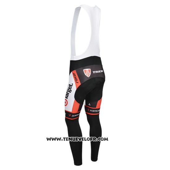 2013 Maillot Ciclismo Trek Orange et Blanc Manches Longues et Cuissard